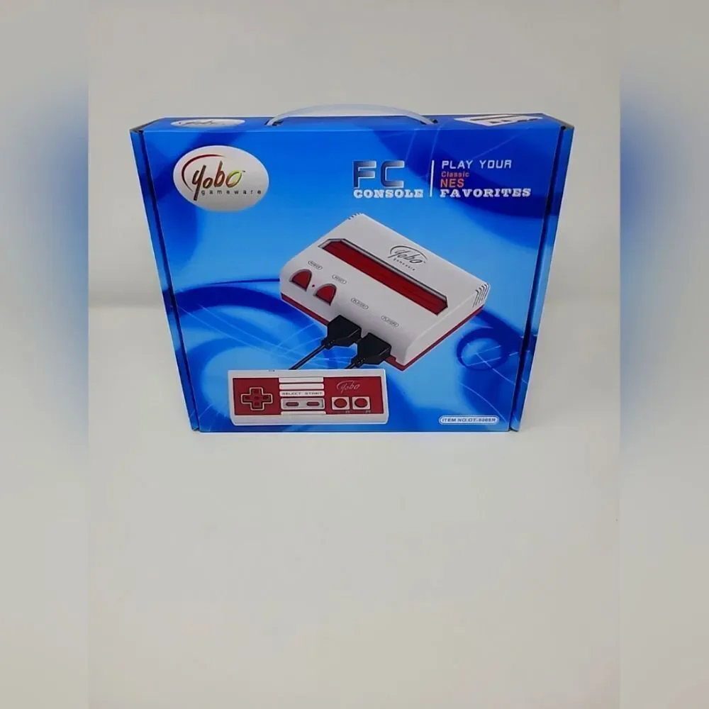 Yobo Fc Console Video Game System to play NES 8 Bit Nintendo Games Red & White